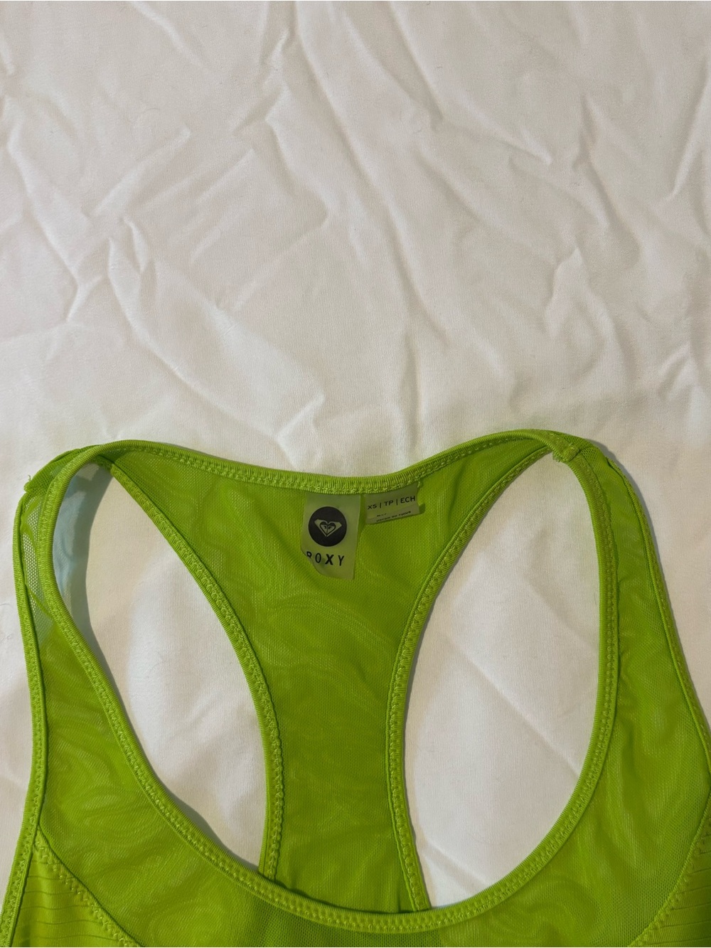 Roxy Lime Green Racerback Tank Top - Picture 3 of 3